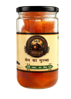 SRH AchaarKuti Bel Murabba traditional homemade bael fruit preserve in glass jar