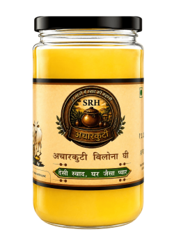 SRH AchaarKuti Pure Desi Cow Ghee in glass jar