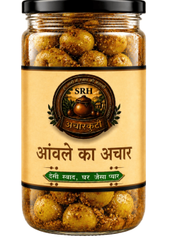 Homemade Amla Achar made with fresh amla and traditional Indian spices by SRH AchaarKuti